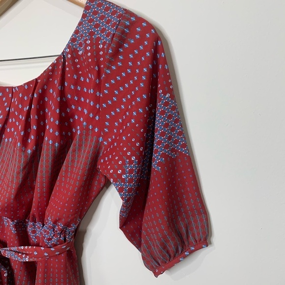 Needle & Thread Printed One Shoulder Tie Waist Dre - Picture 2 of 5